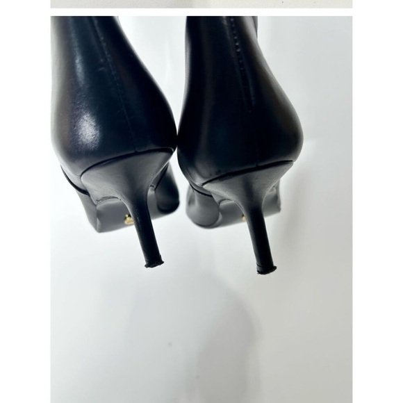 ZARA FINE POINTED TOE HEELED LEATHER KNEE HIGH BOOTs - Picture 2 of 7